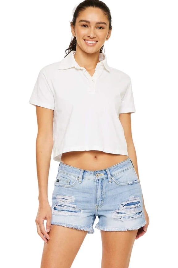 - Women's Mid Rise Shorts - kc8377 ST