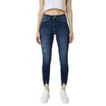 thumbnail image 1 of Kancan Womens Aiya High Rise Ankle Skinny Denim Jeans (Distressed Blue, 7/27), 1 of 3