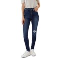 thumbnail image 1 of Kancan Womens Donovan High Rise Super Skinny Denim Jeans (Dark Wash, 5/26), 1 of 3