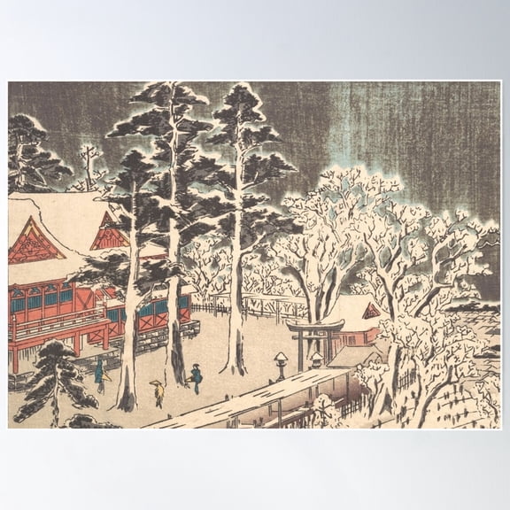 Kanda Myojin Kyodai Yuki Hare No Zu Poster Wall Art, Modern Wall Decor For Living Room Bedroom, 8x12 UNFRAMED