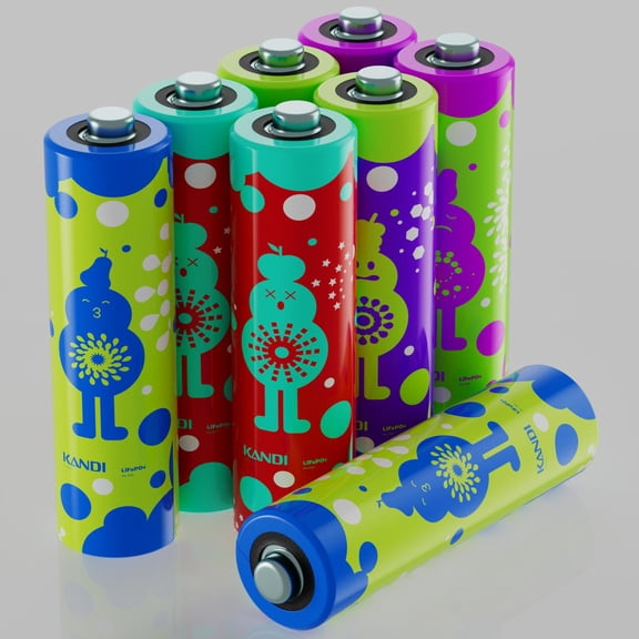 Kandi AA Lithium Rechargeable Batteries 8 Pack-Kiddo