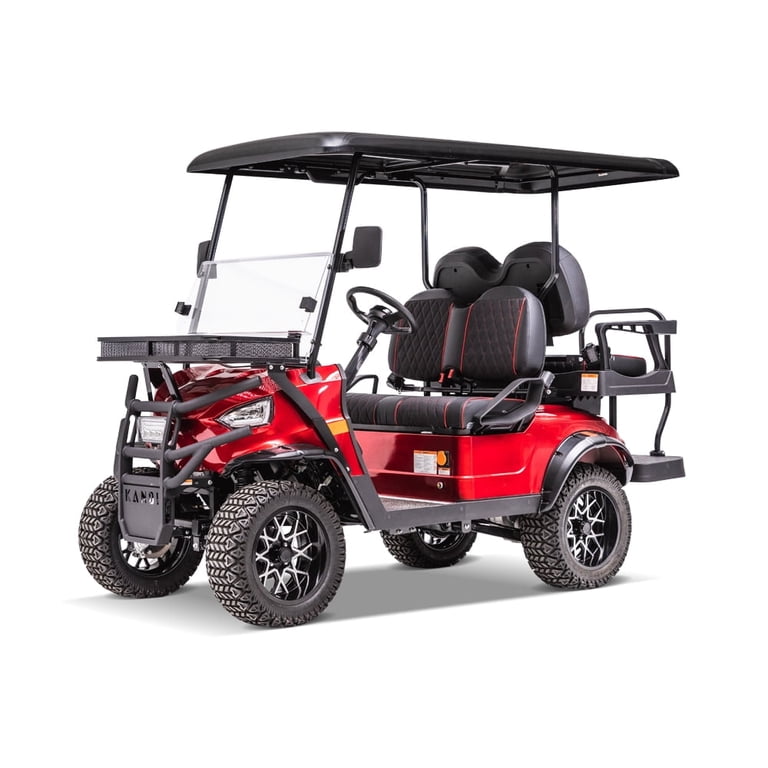Kandi Kruiser 4P Electric Golf Cart AGM with LED Lights, Red