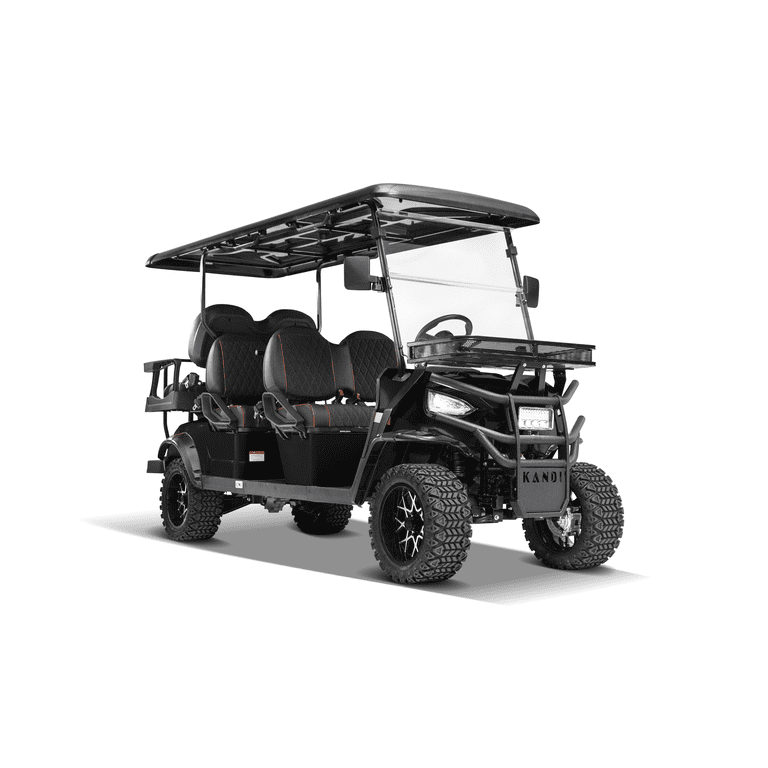 Kandi Kruiser 6P Electric Golf Cart for Adults, Matte Black, AGM