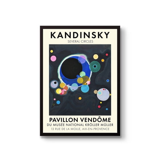 Kandinsky Circles Exhibition Art Museum Several Circles Minimalist Graphic Poster Unframed Paper Print