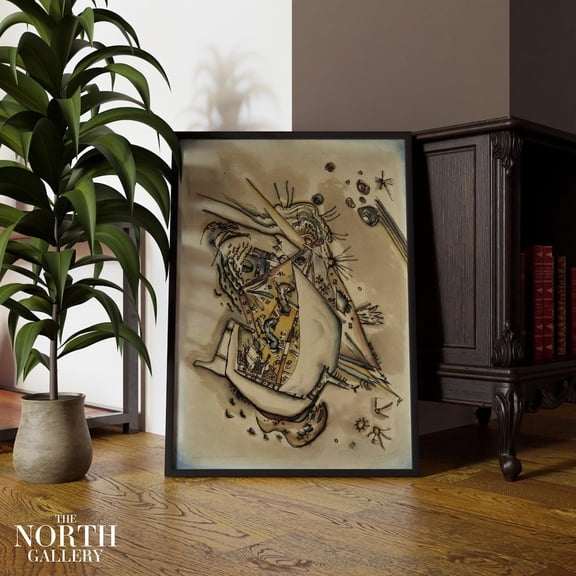 Kandinsky Inspired Abstract Print Earthy Tone Surrealist Art