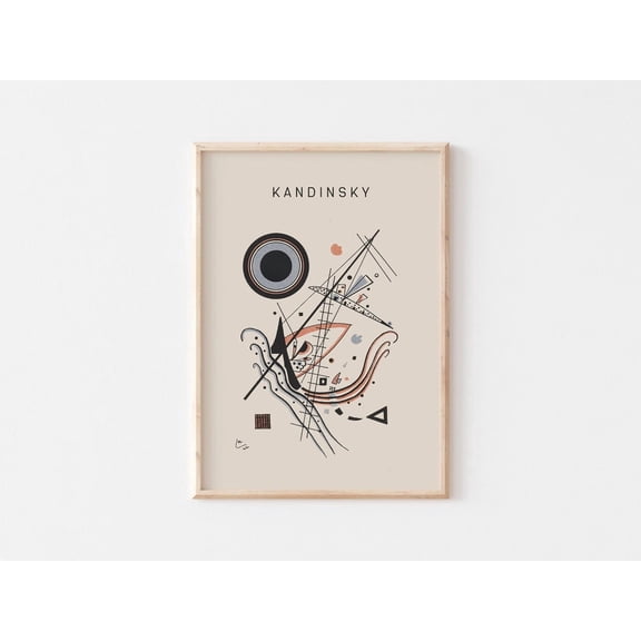 Kandinsky Print, Museum Exhibition Poster, Modern Abstract Wall Art, Art Reproduction, Geometric Wall Art,, Unframed Canvas Size 24x36 F03.1.14l1592