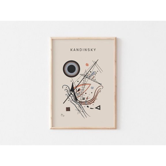 Kandinsky Print, Museum Exhibition Poster, Modern Abstract Wall Art, Art Reproduction, Geometric Wall Art,, Unframed Poster Size 8x12 F03.1.14l1592