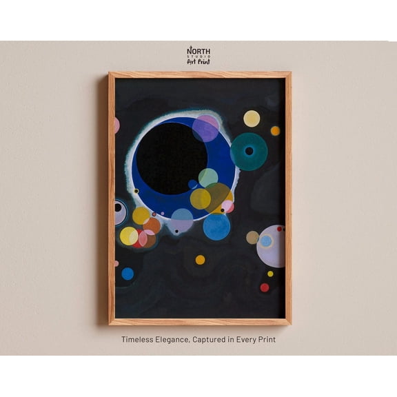 Kandinsky Several Circles Abstract Print Wall Art Modern Art Prints Abstract Home Decor, Unframed Paper Poster 8x10in