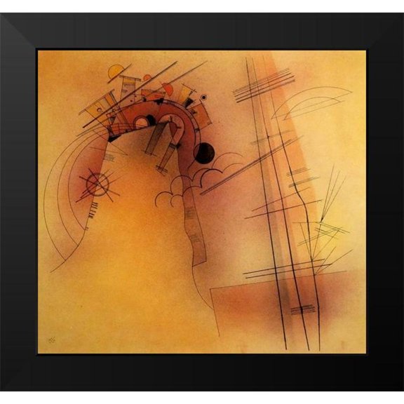 Kandinsky, Wassily 13x12 Black Modern Framed Museum Art Print Titled - Radiance 1928