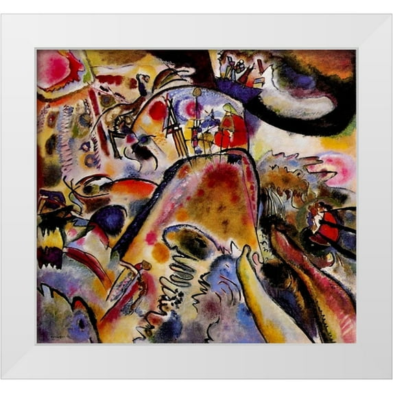 Kandinsky, Wassily 13x12 White Modern Wood Framed Museum Art Print Titled - Small Pleasures 1913