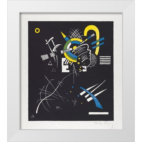 Kandinsky, Wassily 15x17 White Modern Wood Framed Museum Art Print Titled - Kleine Welten VII-Small Worlds VII 1922