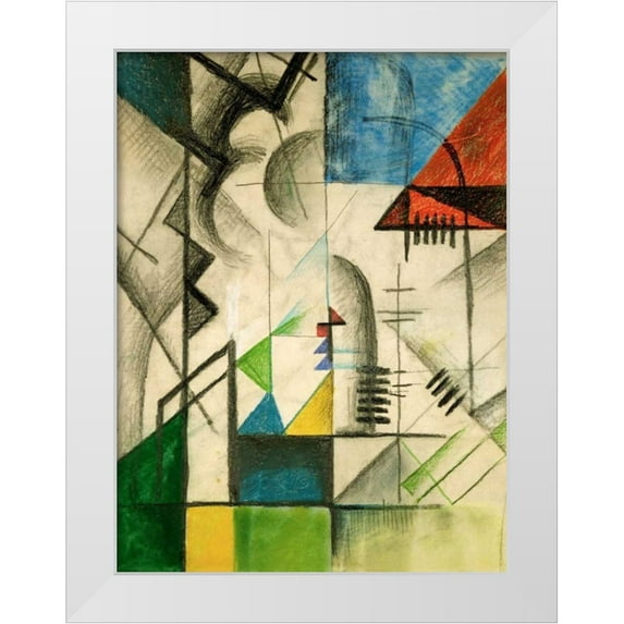 Kandinsky, Wassily 15x18 White Modern Wood Framed Museum Art Print Titled - Formen