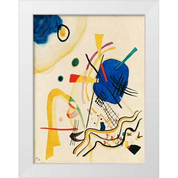 Kandinsky, Wassily 15x18 White Modern Wood Framed Museum Art Print Titled - Untitled