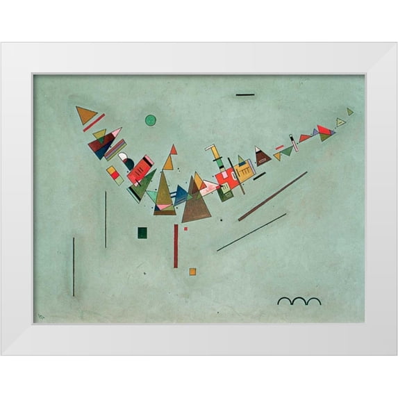 Kandinsky, Wassily 18x15 White Modern Wood Framed Museum Art Print Titled - Improvisation