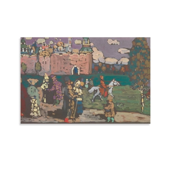 Kandinsky Wassily Altrussisches (Old Russia) Wall Decoration Painting Poster Cool Artworks Painting Wall Art Canvas Prints Hanging Picture Home Decor Posters Gift 12x18inch(30x45cm)