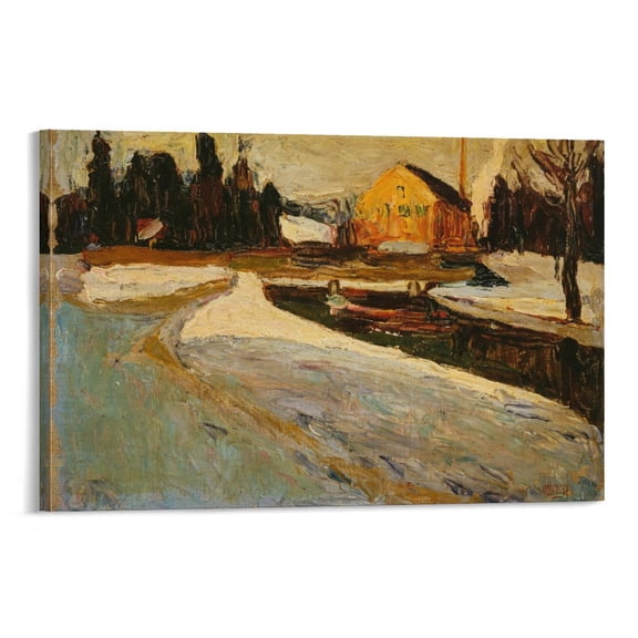 Kandinsky Wassily Schwabing Wintersonne Wall Decoration Painting Picture Print Wall Art Poster Painting Canvas Posters Artworks Gift Room Aesthetic 24x36inch(60x90cm)