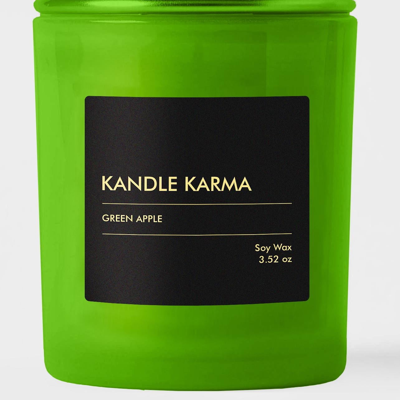 Kandle Karma Green Apple Scented Soy Wax Candle (100g/3.5oz)