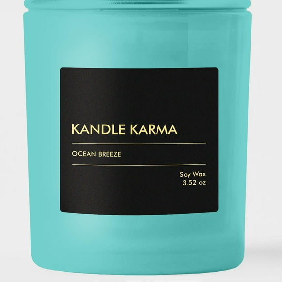 Kandle Karma Ocean breeze Scented Soy Wax Candle (100g/3.5oz)
