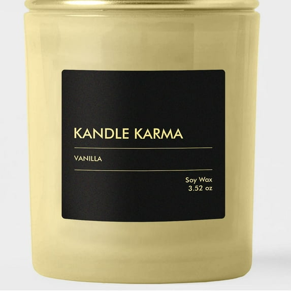 Kandle Karma Vanilla Scented Soy Wax Candle (100g/3.5oz)