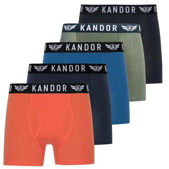 Kandor Mens Bambers Boxer Shorts (Pack of 5)