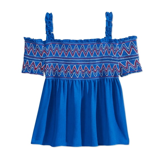 Kandy Kiss Girls Blouse (Small, Blue)