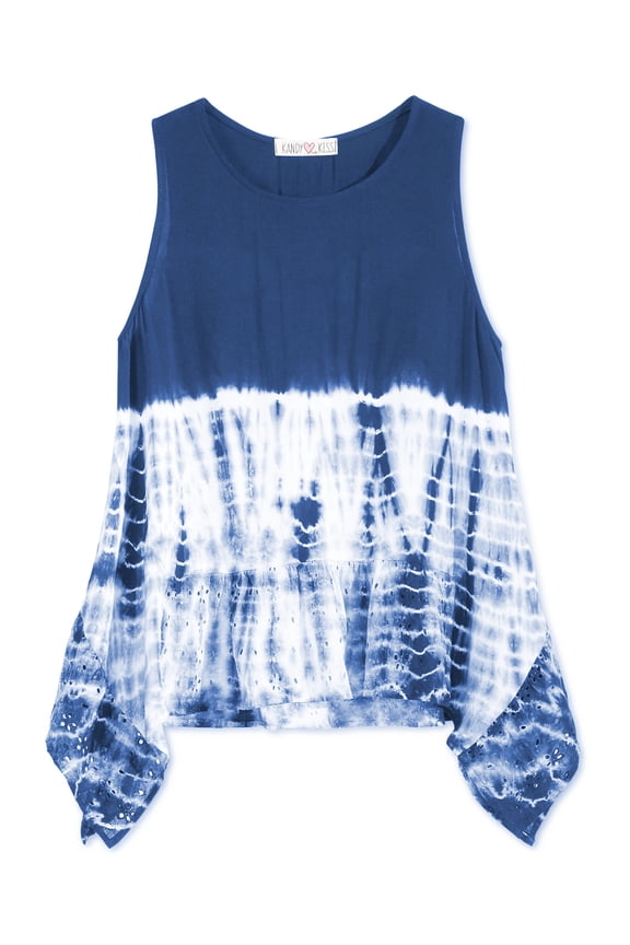 Girls Tank Top (Large, Blue)