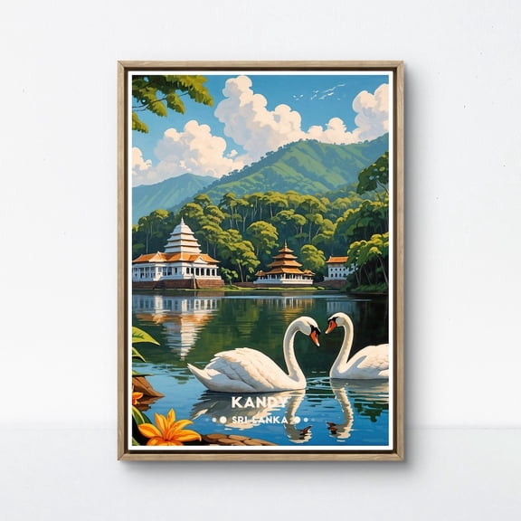 Kandy Sri Lanka Scenic Temple Poster Unframed Paper Print