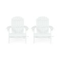 thumbnail image 1 of Kandyce Outdoor Acacia Wood Folding Adirondack Chairs, Set of 2, White, 1 of 7