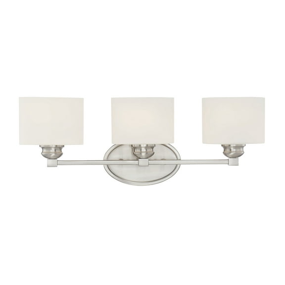 Kane 3-Light Bathroom Vanity Light in Satin Nickel
