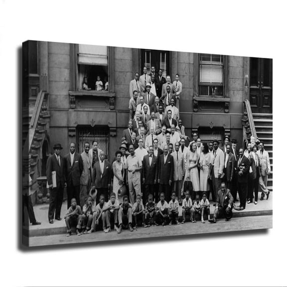 Kane A Great Day in Harlem Jazz Portrait Poster Canvas Print Wall Art Modern Room Living Room Bathroom Kitchen Bedroom Decor