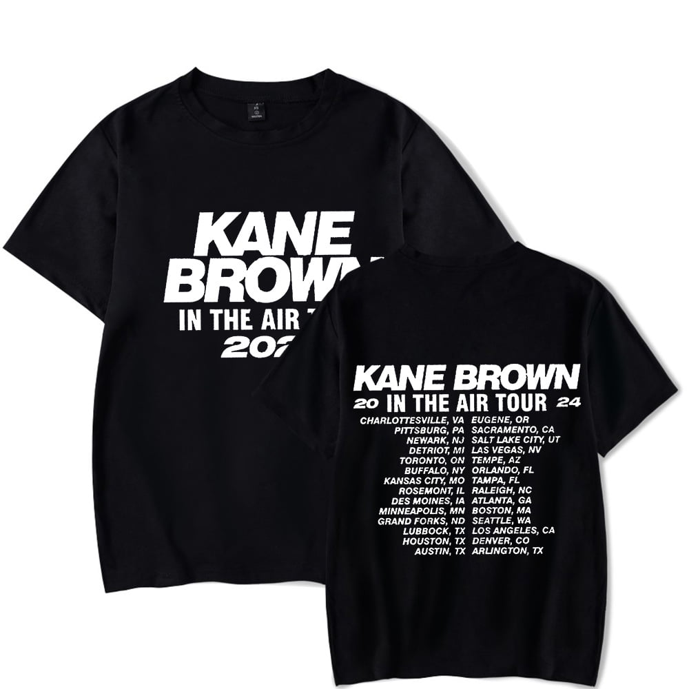 Kane Brown 2024 In The Air Tour Cosplay Merch Tshirt Short Sleeve