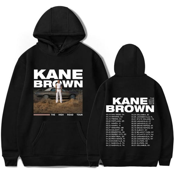 Kane Brown  2025 The High Road Tour  Hooded drawstring pocket unisex fashion pullover sweatshirt