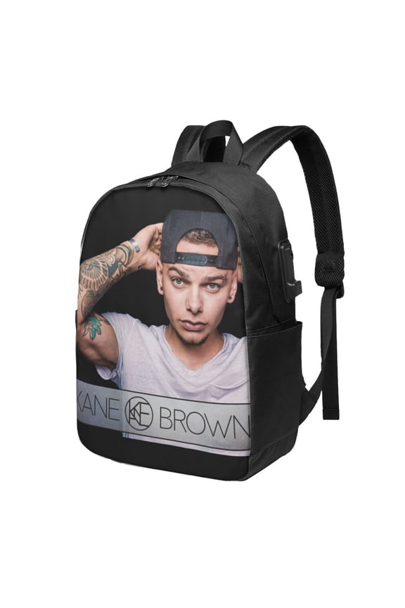 Kane Brown Backpack Fashion Travel Backpack Laptop Backpack 17 Inch External Usb Interface Headphone Line Interface