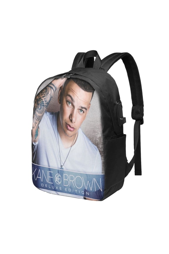 Kane Brown Backpack Fashion Travel Backpack Laptop Backpack 17 Inch External Usb Interface Headphone Line Interface