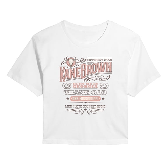 Kane Brown - Different Man - Juniors Cropped Graphic T-Shirt