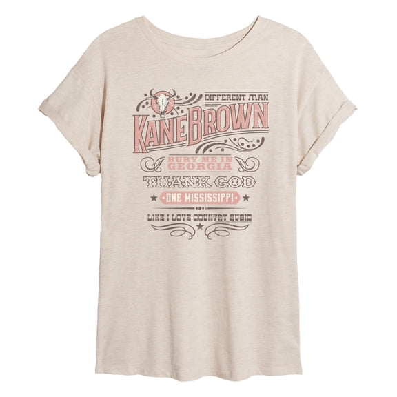 Kane Brown - Different Man - Juniors Oversized Graphic T-Shirt