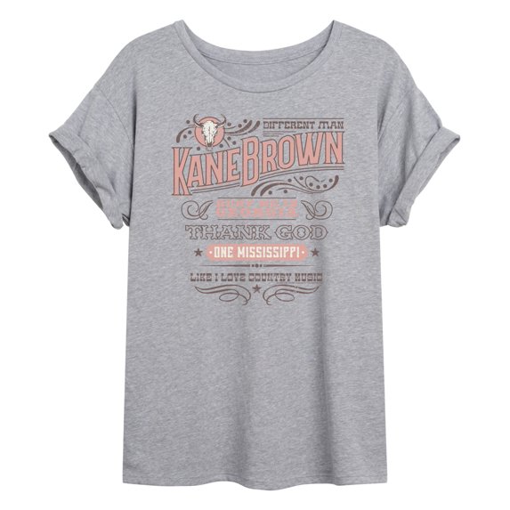 Kane Brown - Different Man - Juniors Oversized Graphic T-Shirt