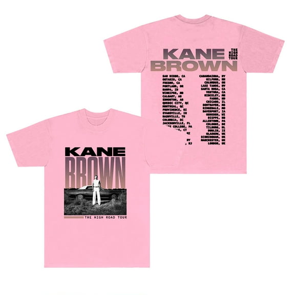 Kane Brown High Road Tour 2025 T-Shirts Short Sleeve Tee Cosplay Unisex Fashion Crewneck Tops
