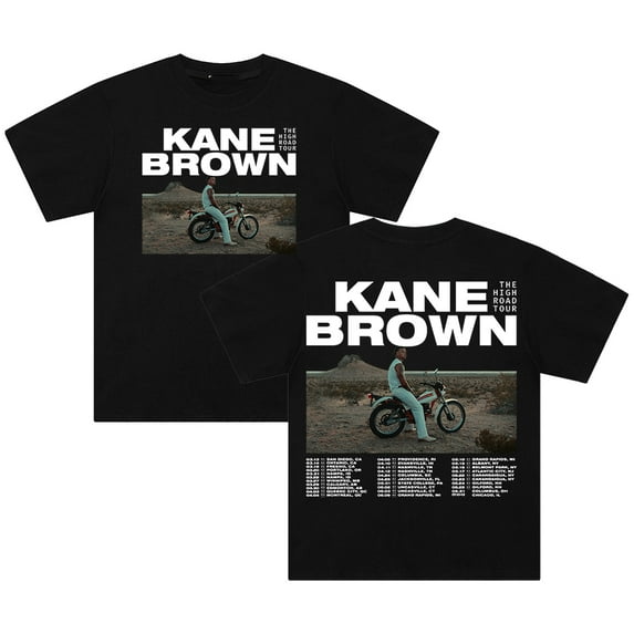 Kane Brown High Road Tour 2025 T-shirt Crewneck Short Sleeve Cotton Tee Women Men Streetwear Tops