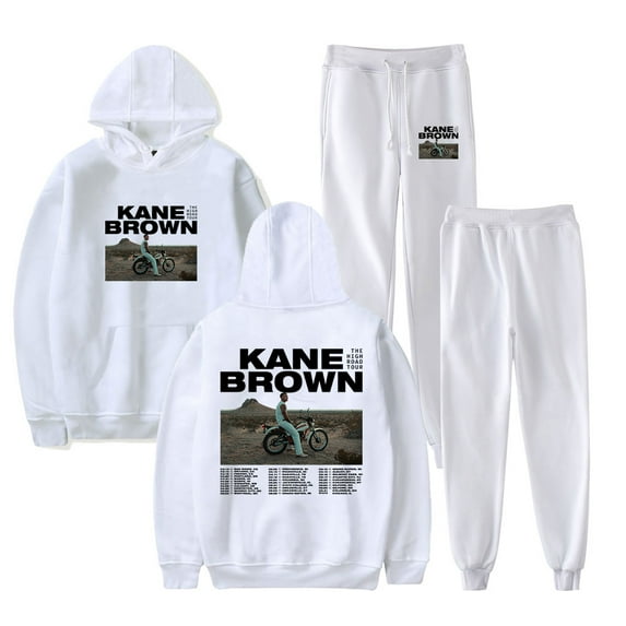 Kane Brown High Road Tour Hoodies Jogger Pants Two Piece Set Sweatshirts+Sweatpants Women Men's Set