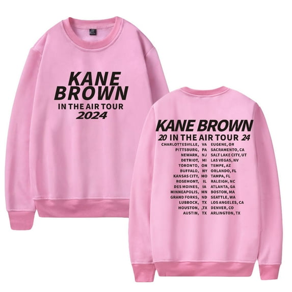 Kane Brown In The Air Tour 2024 Merch Crewneck Long Sleeve Streetwear Women Men Sweatshirt