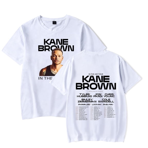 Kane Brown In The Air Tour Merch Popular Reversible Print Unisex Fashionable Casual Short Sleeve Top
