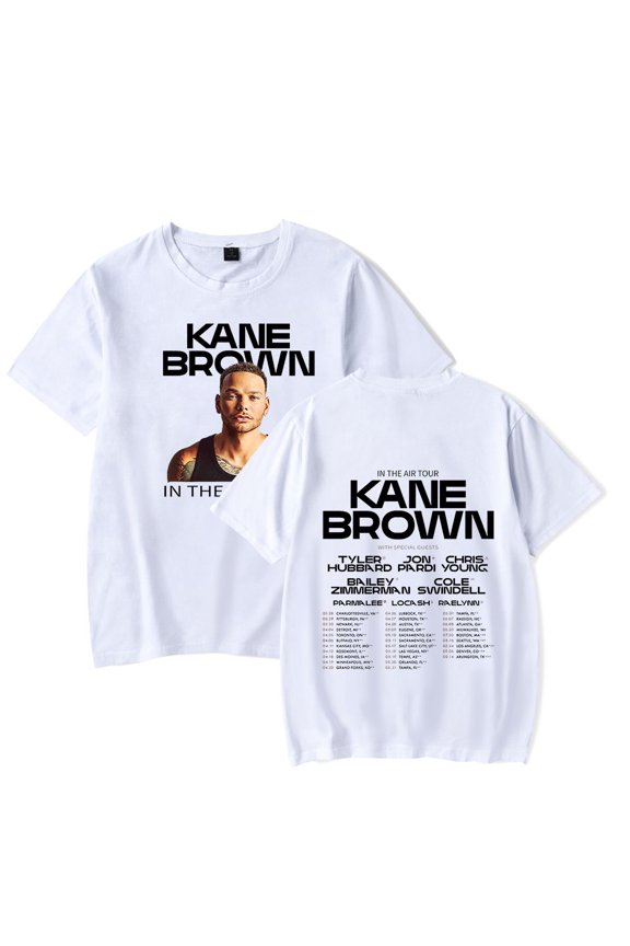 Kane Brown In The Air Tour Merch Popular Reversible Print Unisex Fashionable Casual Short Sleeve Top