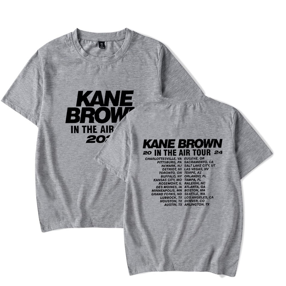 Kane Brown In The Air Tour T-shirt Merch Crewneck Short Sleeve Summer ...