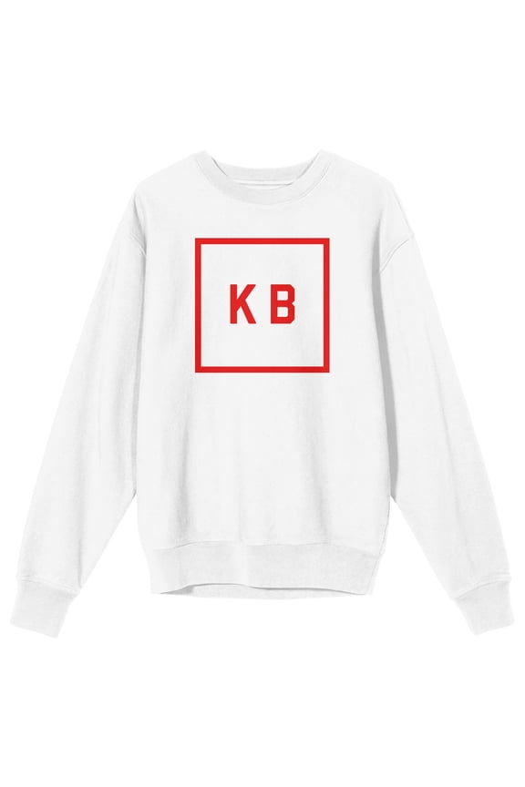 Kane Brown KB Box Logo Crew Neck Long Sleeve White Adult Sweatshirt - Large