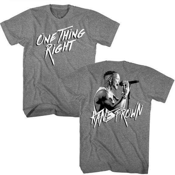 Kane Brown One Thing Front And Back Graphite Heather Adult T-Shirt ***F&B*** 5Xl