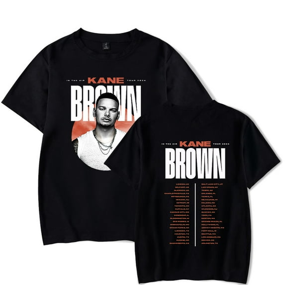 Kane Brown T-shirts IN THE AIR TOUR 2024 concert Merch print Unisex Trend Casual Short Sleeve Top