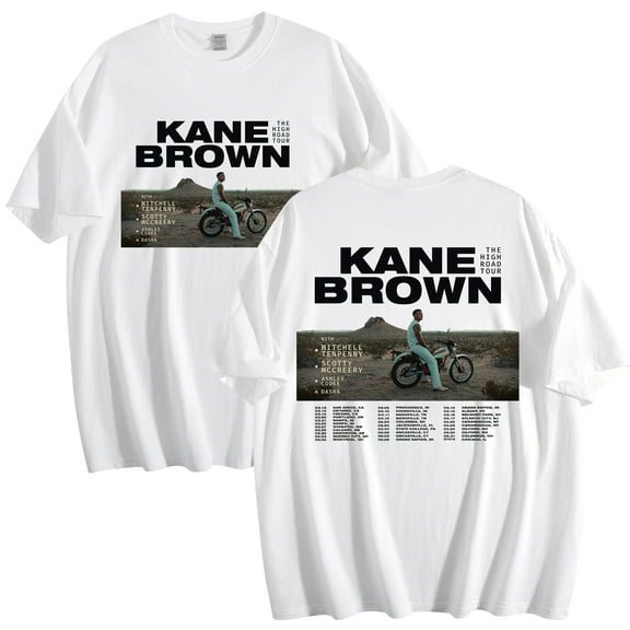 Kane Brown The High Road 2025 Tour Merch Cotton T-Shirt Women Men Crewneck Casual Short Sleeve Tee