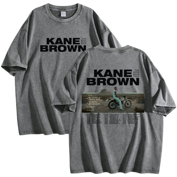 Kane Brown The High Road 2025 Tour T-Shirt Cotton Wash Tee Women Men Short Sleeve Crewneck Tee