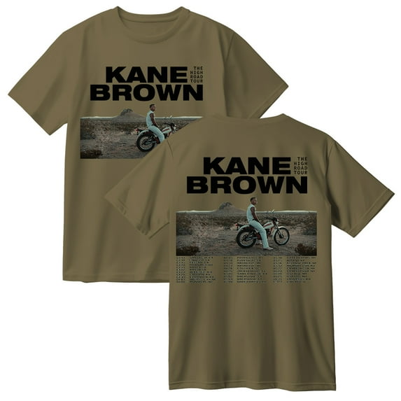 Kane Brown The High Road Tour 2025 Cotton Tshirt Casual Short Sleeve Hip Hop Tops Tees
